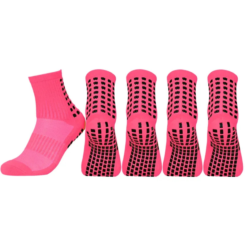 Teens/Mens Soccer Grip Socks 5 Pairs multi-color options